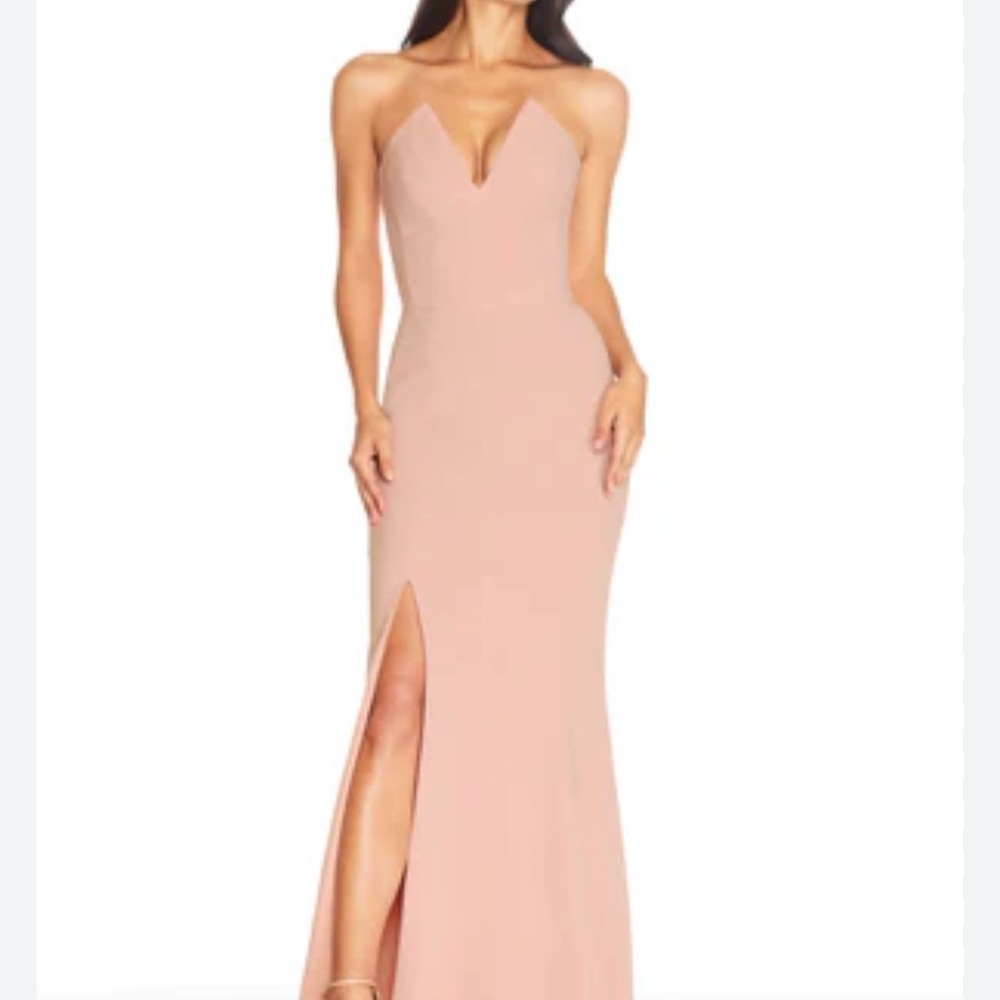 Dress the Population Strapless Blush Pink Mermaid Gown